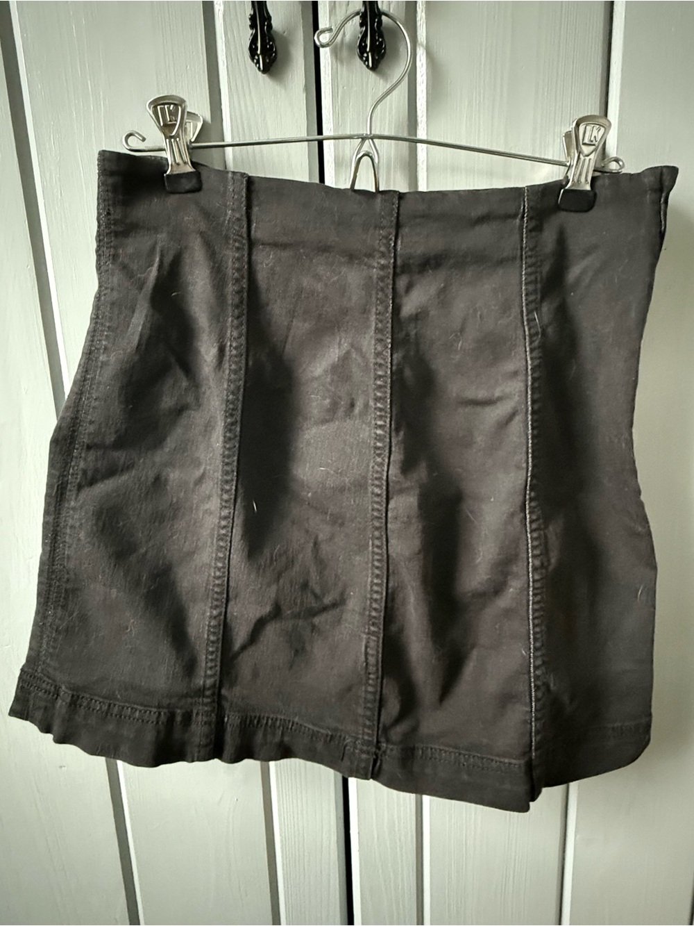 Free People Black Paneled Mini Skirt